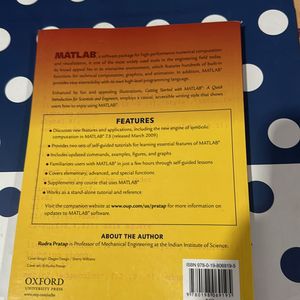 MATLAB OXFORD BOOK By Rudra Pratap