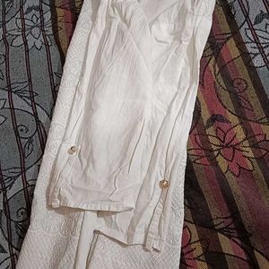 White Chicken Cotton Kurta