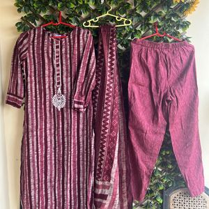 Maroon Color Kurta Set