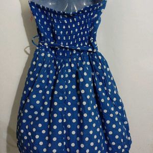 BLUE DOTTED FROCK