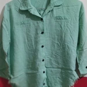 Green Party Wear Shirt