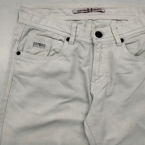 WHITE BAGGY FIT JEANS FOR MEN