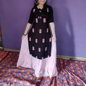 Cotton Kurti With Skirt Set