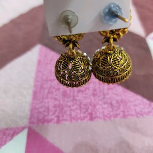 Jhumka Beautiful Golden  Earrings