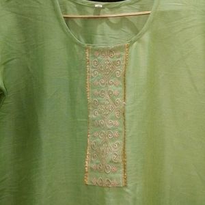 Lime Green Colour Kurti