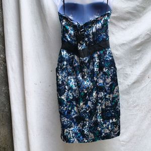 I. NAVY BLUE CUTE MINI DRESS