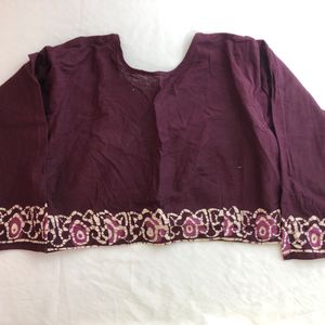 Burgundy Printed Blouse(Women’s)