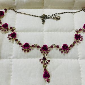 Simple Elegant Pink Necklace