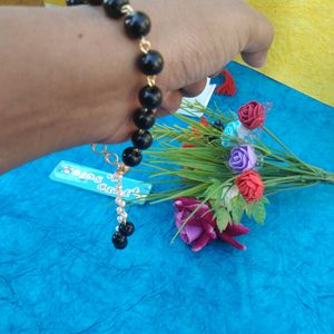 Black Beaded Bracelet