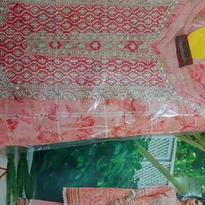 Unstitched Full Suit Set With Dupatta