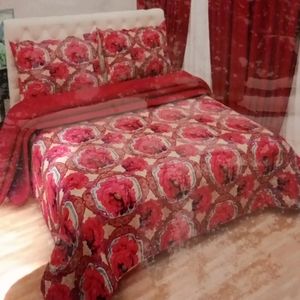 New Catlog Piece Double Bedsheet With Pillow Cover