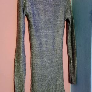 bodycon mini semi woolen type shining dress