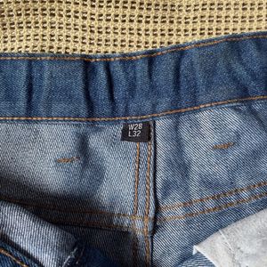 Blue High Waist Denim Shorts