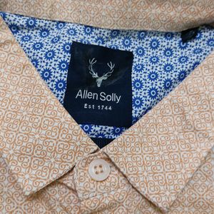 😍New Allen Solly White With Orange Print Shirt 😍