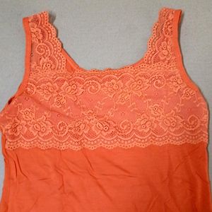 Fresh Orange Sleeveless Top Women