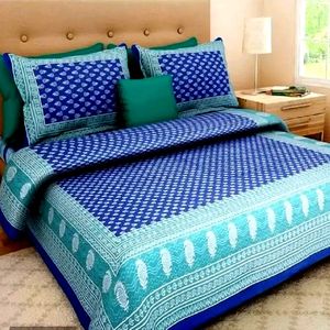 Pure Cotton Jaipuri Print Bedsheet