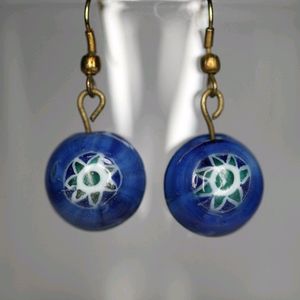 Blue Ceramic Earrings