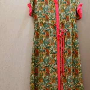 Lovely Extended Sleeves Kurti With Tie string