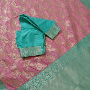 Banarsi Saree With Stiched Blouse