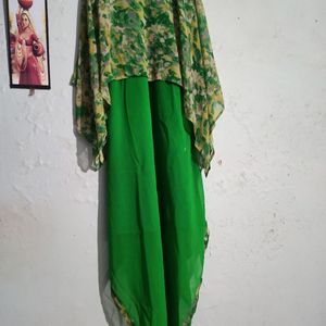 Women Green Flaired Kurti