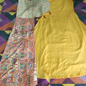 Yellow 2 Piece Kurti