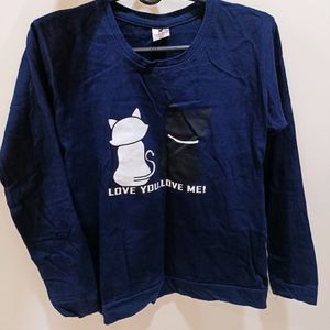 BELLEBIRD NAVY BLUE COTTON TSHIRT