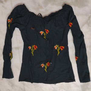 Embroidered Cotton Top