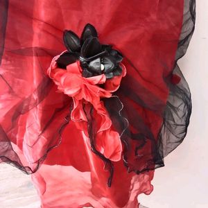 Red And Black Heavy Gown