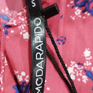 Red Printed Fir And Flare Dress From Moda Rapido