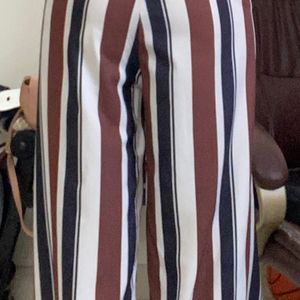 Shein Striped High Waist Pants