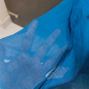 Blue-Kurta With Dupatta