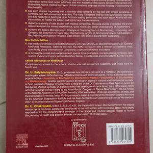 Satyanarayan's Book Of Biochemistry||1st year MBBS