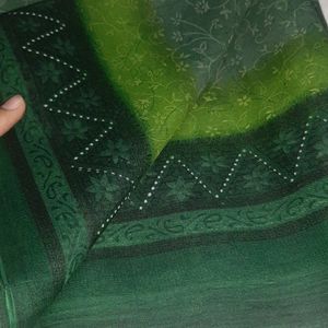 New Shaded Of Green Saree