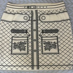 Women’s Printed White Mini Skirt