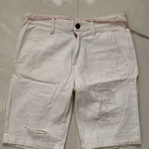 Here & Now White Denim Shorts Summer