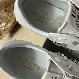 Women Valentino Rock Studded White Sneakers