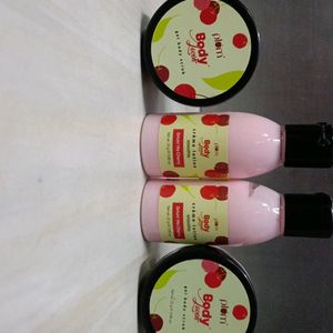 Combo Of 4 Mini Plum Body Scrub & Lotion