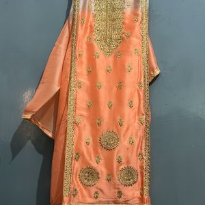 Beautiful Embroidery Double Shade Suit With Duppt