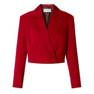 Women Short Red Blazer