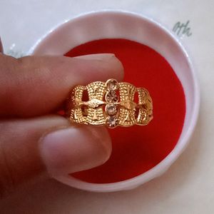 Latest Designed Elegant Golden Ring With Stones