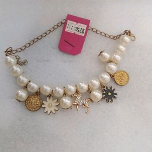 Stylish Pearl Necklace (Free Gift Anklets)