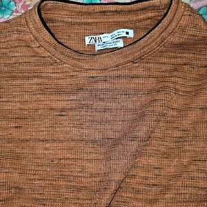 Zara Rust Colour Full Sleeve T-shirt