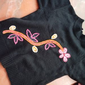 Black Designed Sweater