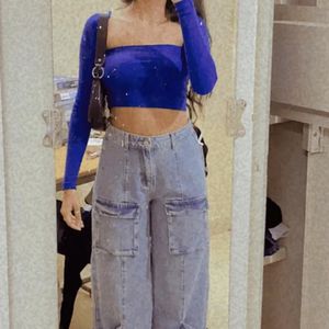 Mid Waist Wide Leg Jeans