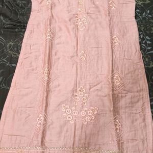 Cream Colour Suit Set( Kurta, Pent & Dupatta) For