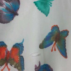 long frock with butterfly prints