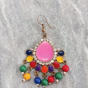 Combo Of Multicolored Earrings + Oxidized Earring