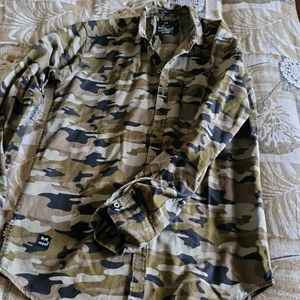 Casual Military Print Shirt