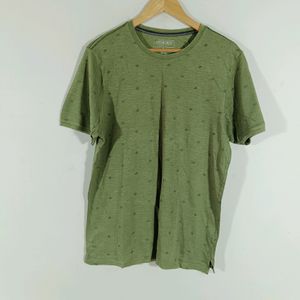 Olive Green Printed T-shirt (Men)