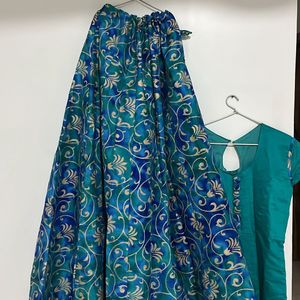 Party Wear 2 Piece Skirt And Front Cut Kurti